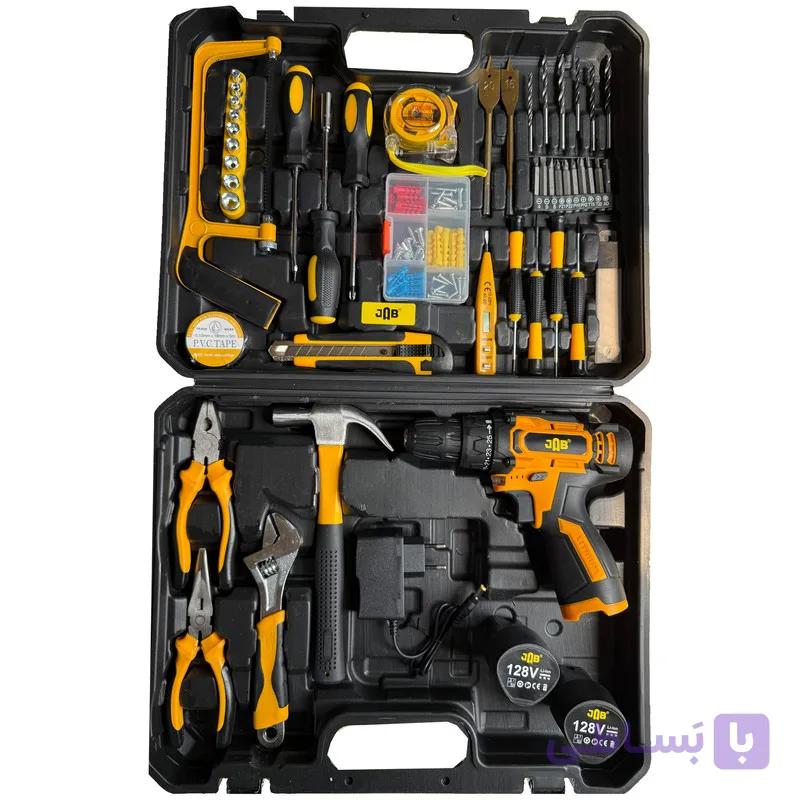 مجموعه 45 عددی دریل پیچ گوشتی شارژی چکشی 10 میلیمتری 288  ولت جاب مدل JB-288 EAMA PRO