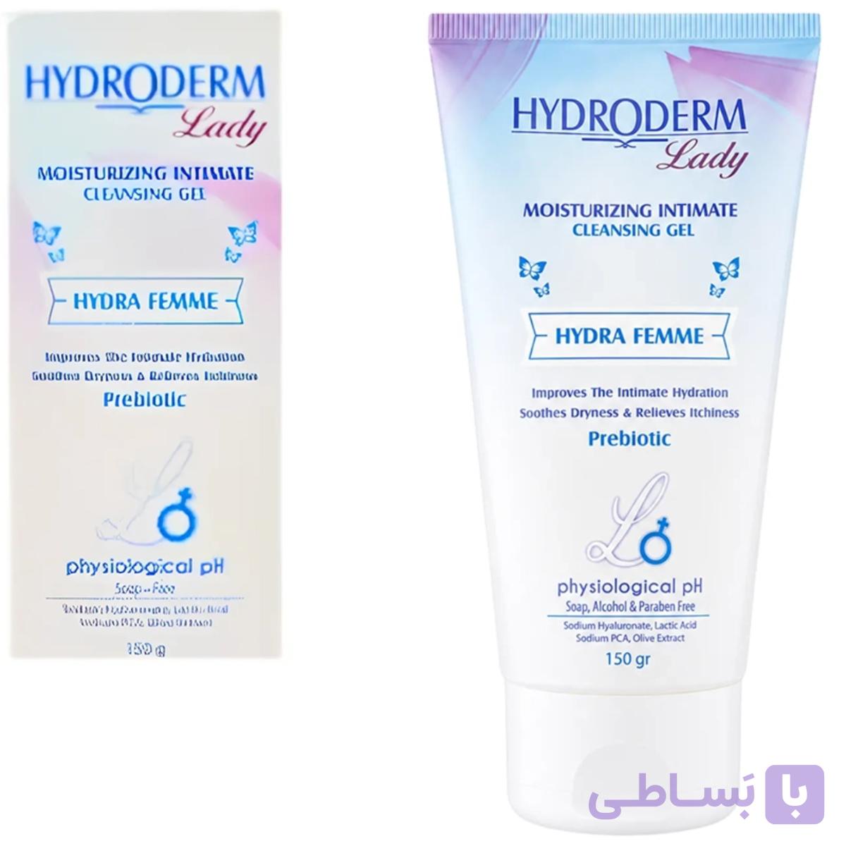 ژل بهداشتی بانوان هیدرودرم مدل Hydra Femme حاوی پری بیوتیک