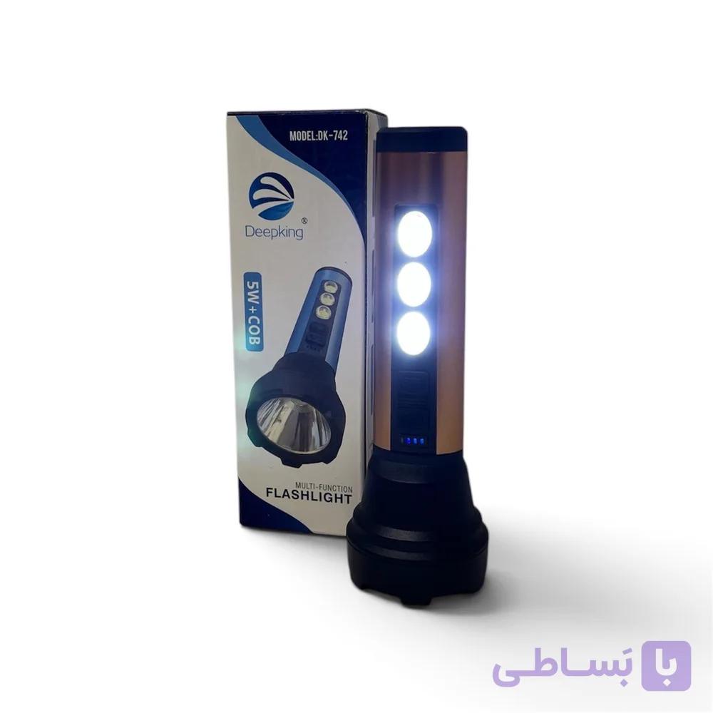 چراغ دستی Deepking DK-742 | چراغ قوه 5W COB با پنل LED