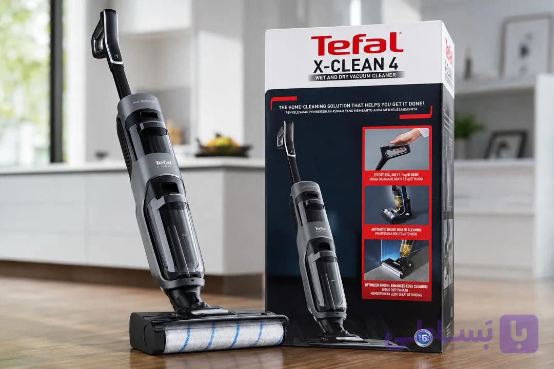 جارو زمین‌شوی و کف‌شوی شارژی تفال مدل Tefal X-Clean 4 GF5035 — تصویر 1