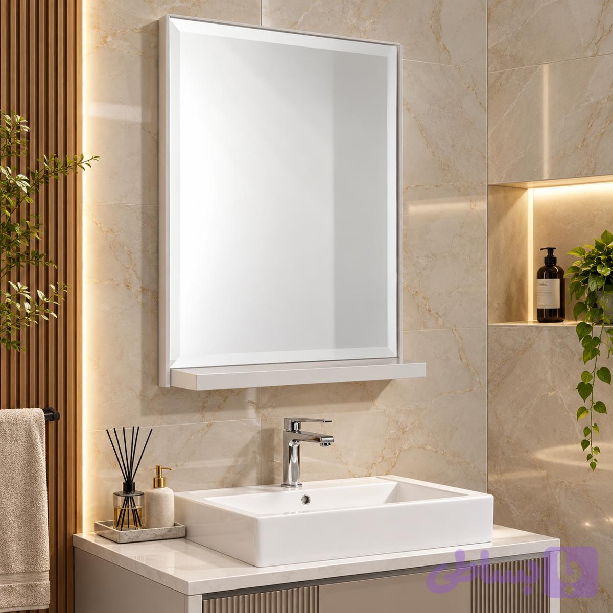 آینه باکس عمودی سفید زرین نیک کد ZB069 — تصویر 1