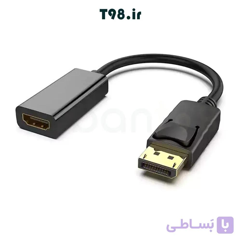 تبدیل (مبدل) Display Port نری به HDMI مادگی اینت enet طول کابل 15 سانتیمتر — تصویر 1