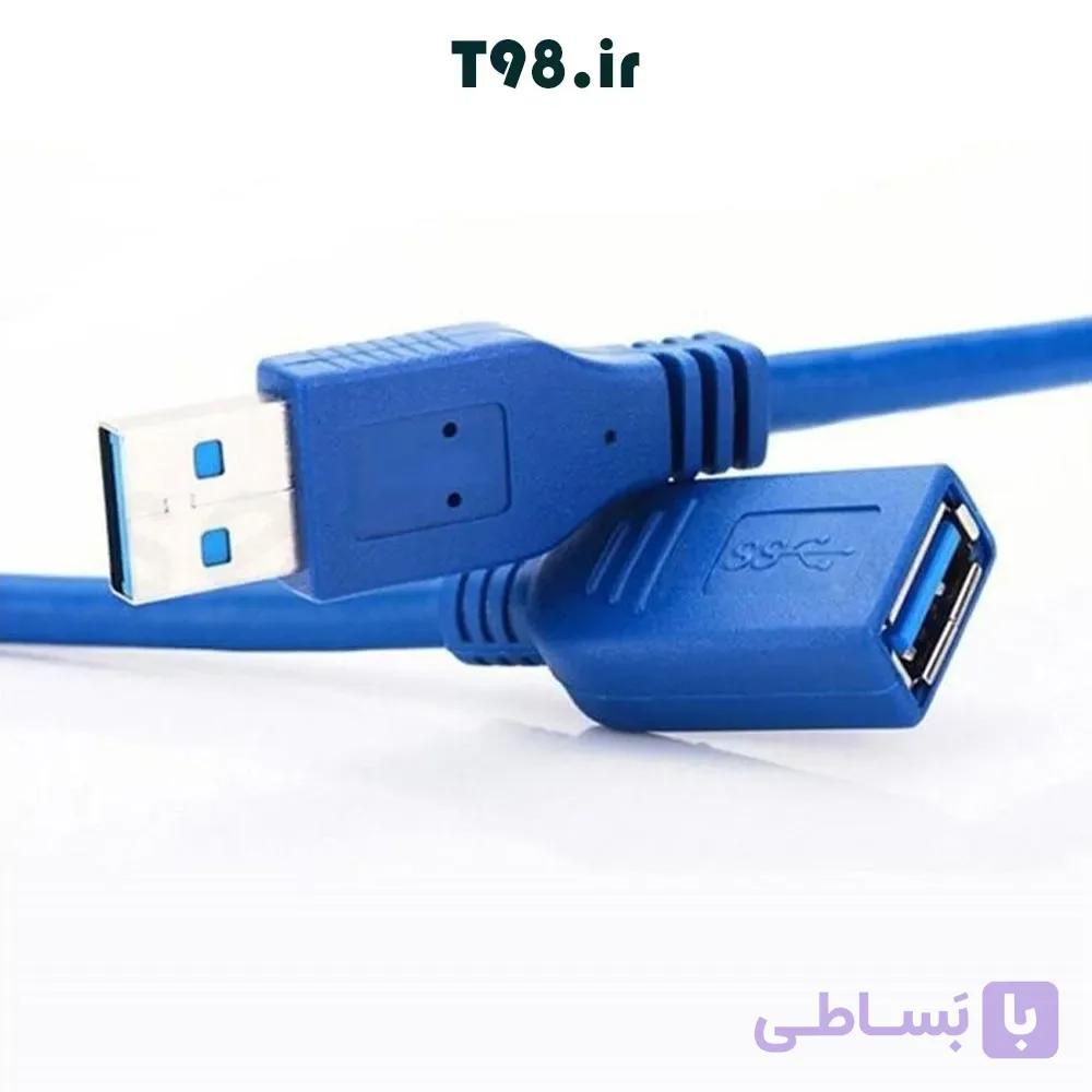 کابل افزایش طول USB 3.0 برند ENET به طول 30 سانتیمتر رنگ آبی — تصویر 1