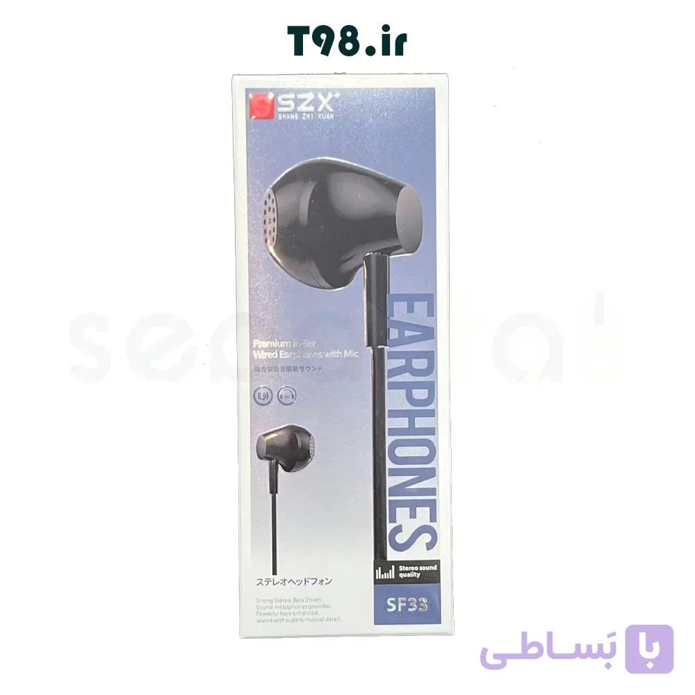 هندزفری باسیم SZX اس زد ایکس مدل SF33 رنگ مشکی — تصویر 1