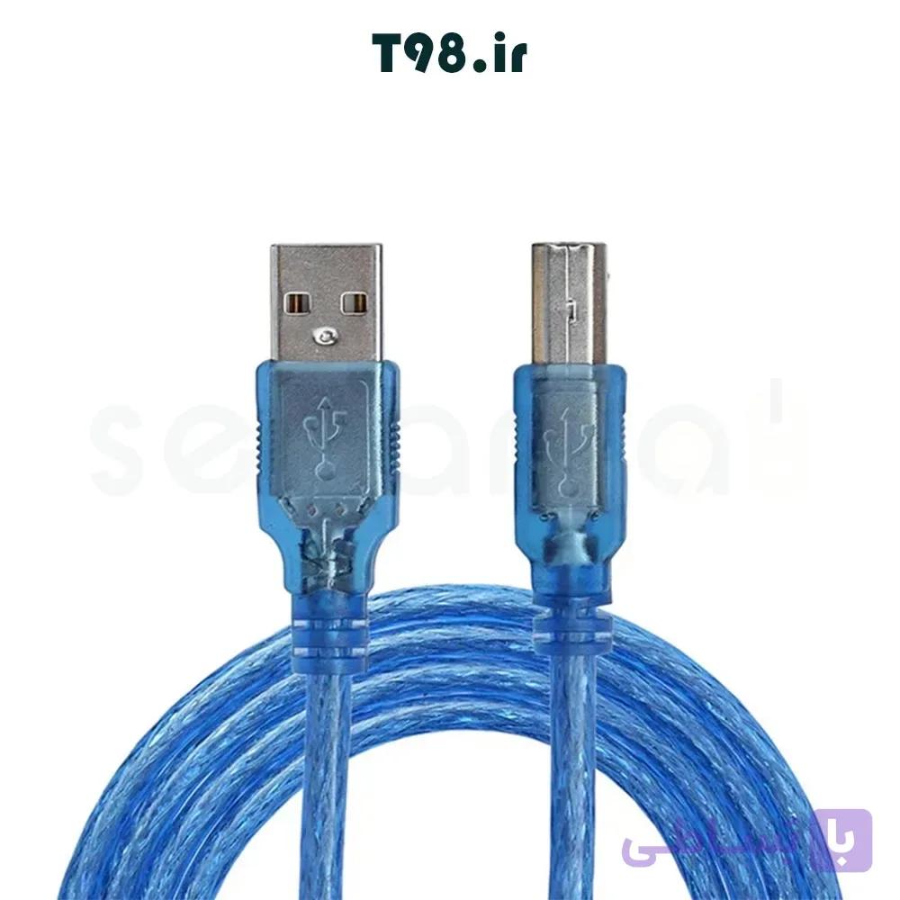 کابل پرینتر شیلددار 3 متری ای نت مدل enet Printer 3m Blue رنگ آبی — تصویر 1