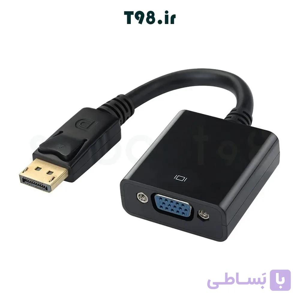 مبدل Display Port نری به VGA مادگی ای نت enet — تصویر 1