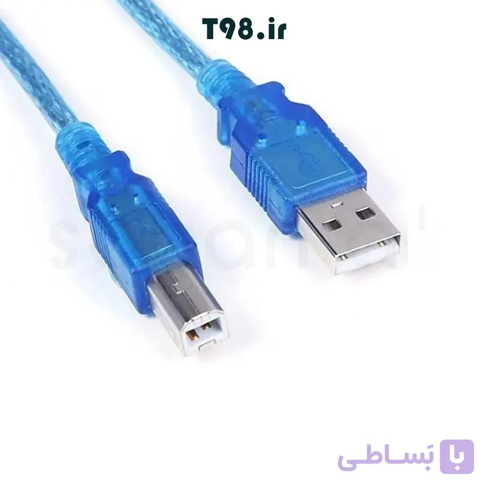 کابل پرینتر شیلددار 5 متری پی نت مدل P-net Printer 5m Blue رنگ آبی — تصویر 1