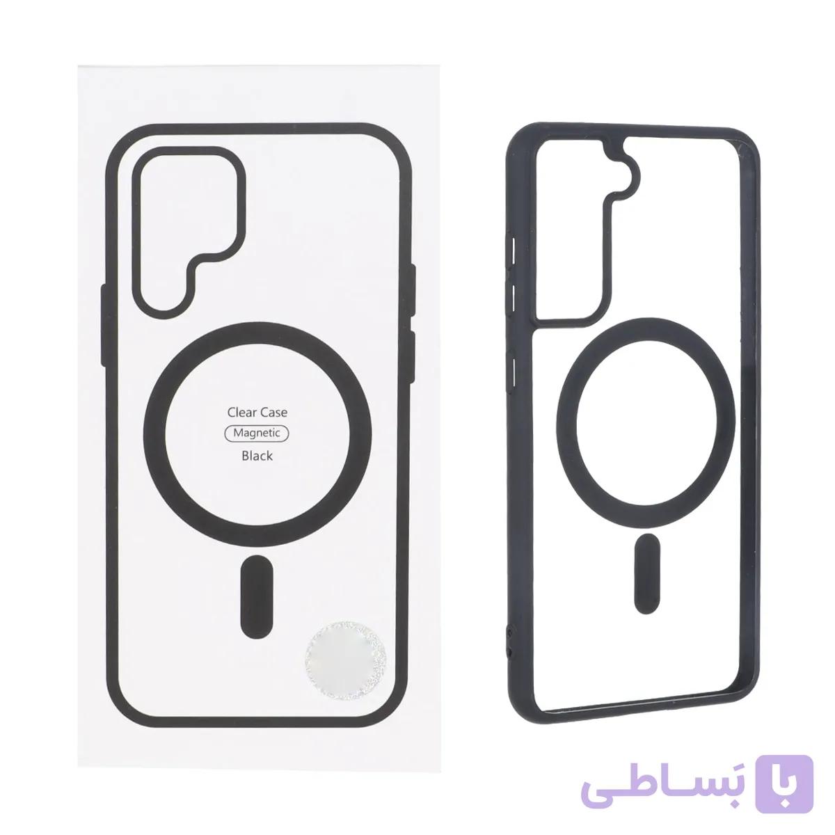 قاب شفاف Samsung Galaxy S21 FE با قابلیت شارژ MagSafe – مشکی (پک دار)