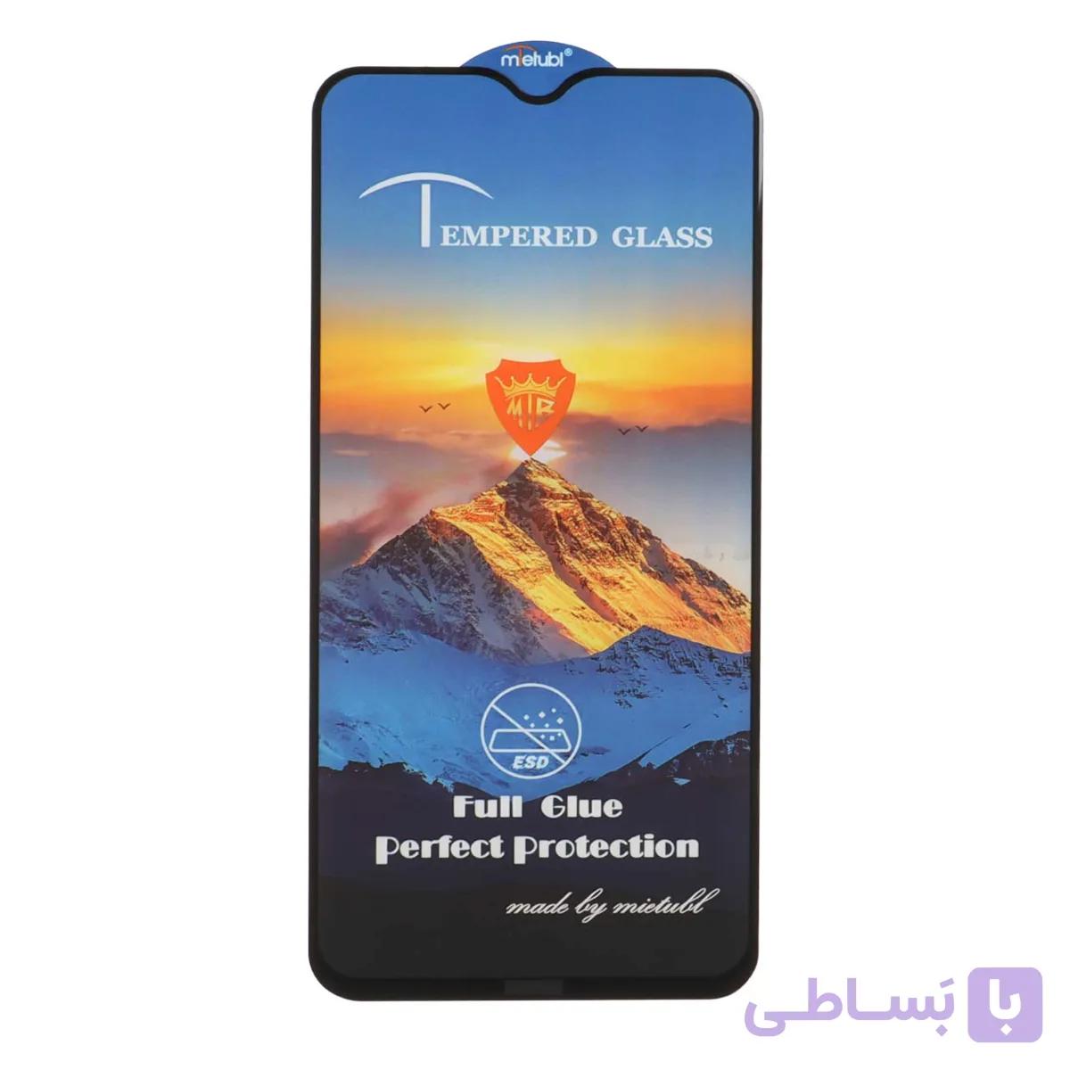 گلس و محافظ صفحه نمایش شیشه ای Full Cover ESD Mountain Mietubl مدل Xiaomi Redmi Note 8 / Redmi 8 / Redmi 8a – مشکی (بدون پک)
