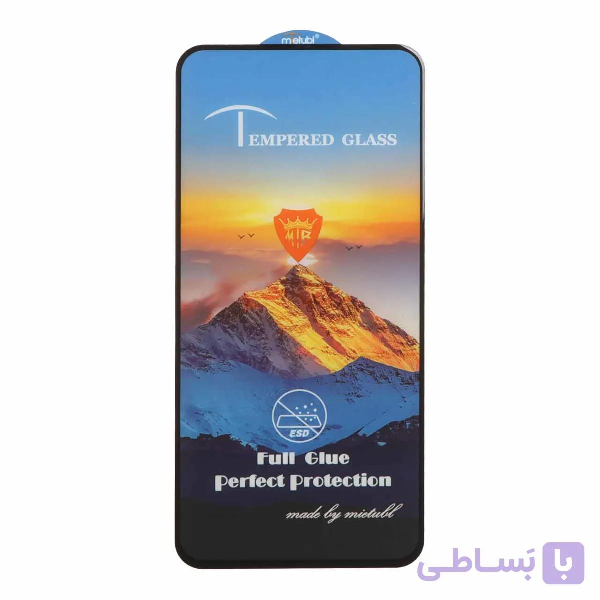 گلس و محافظ صفحه نمایش شیشه ای Full Cover ESD Mountain Mietubl مدل Samsung Galaxy S25 FE / S24 FE / A57 / A37 / A56 / A36 – مشکی (بدون پک)