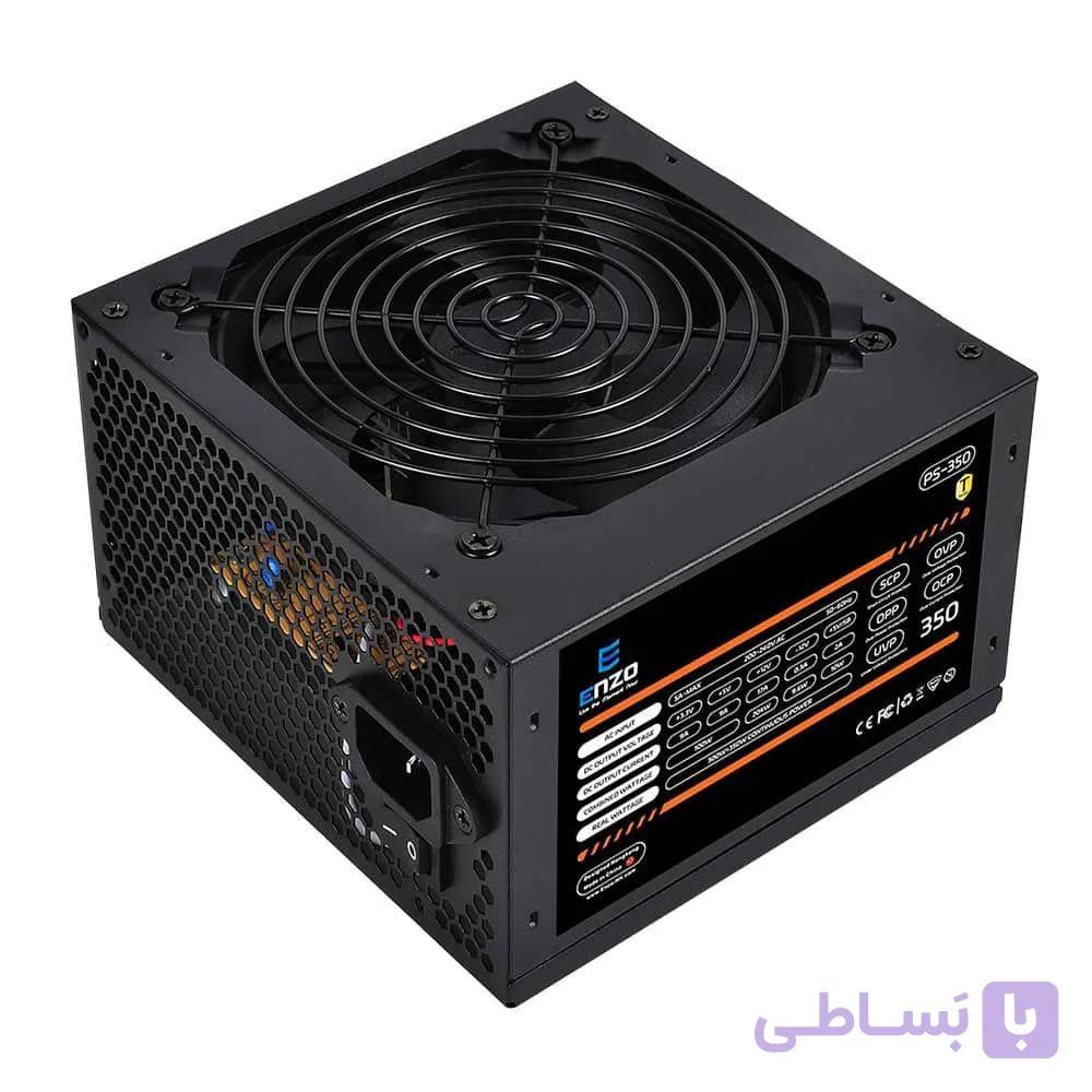 پاور کامپیوتر 350 وات انزو مدل ENZO PS-350  با گارانتی 12 ماهه انزو سرویس