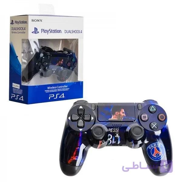 دسته بازی بی‌سیم PS4 های کپی طرح لیونل مسی – مدل CUH-ZCT2E (مشابه DUALSHOCK 4)