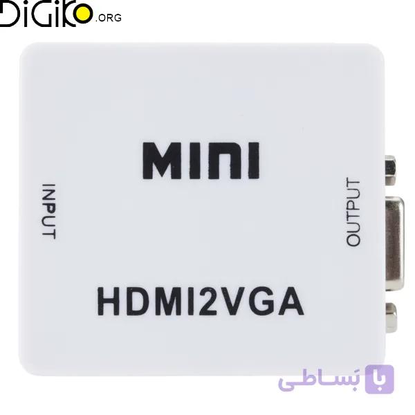 تبدیل HDMI به VGA دوسر ماده مینی تک — تصویر 1