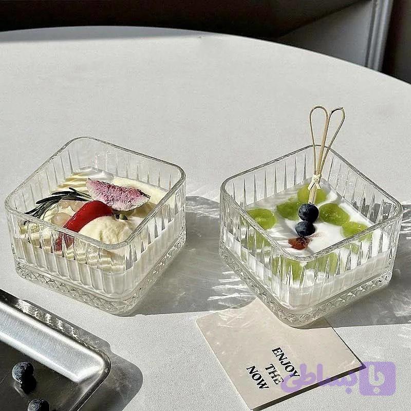 دسرخوری ۶ تایی مدل مربع Deli محصول وارداتی با کیفیت عالی و شفاف