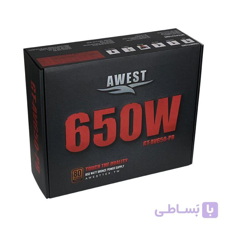 منبع تغذیه AWEST 650W AV650