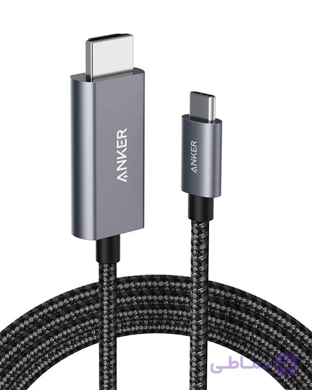 کابل 180 سانتی متر USB-C به HDMI انکر Anker USB C to HDMI Cable 6ft A87E0H12 — تصویر 1
