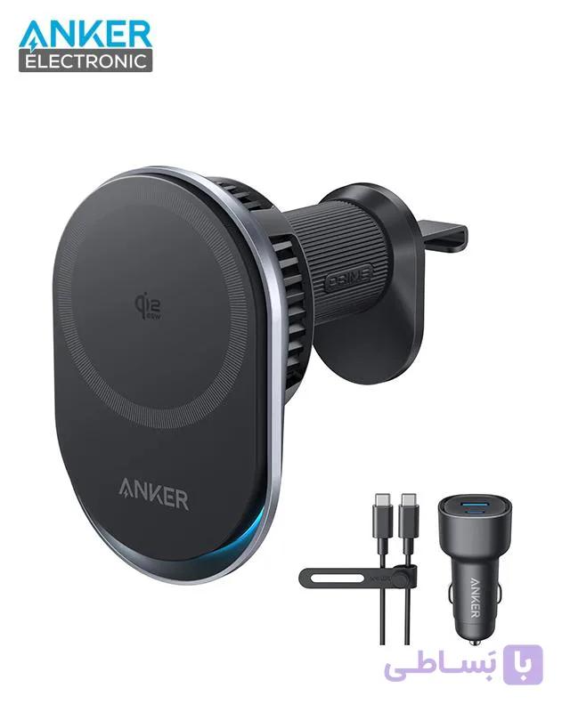 پایه نگهدارنده و شارژر بی سیم انکر Anker Prime MagSafe Car Mount Charger B2933 — تصویر 1