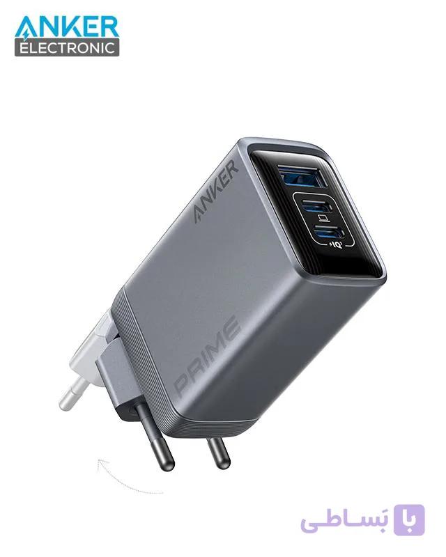 شارژر دیواری انکر Anker Prime Charger 100W GaN A2688 EU پلاگ دوپین ایران — تصویر 1