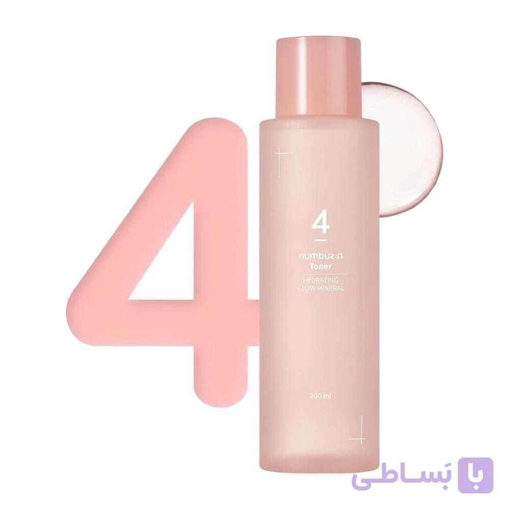 تونر آبرسان و روشن کننده HYDRATING GLOWMINERAL 4 حجم ۲۰۰ میلی‌لیتر — تصویر 1