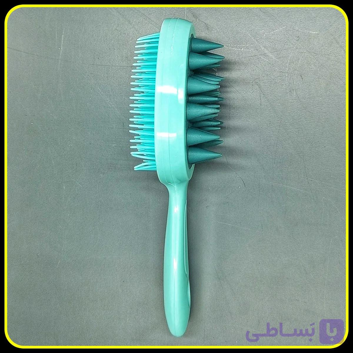 برس مو دوطرفه ماساژور و گره‌بازکن سه‌کاره | 3-in-1 Double-Sided Hair Massage & Detangling Brush — تصویر 1