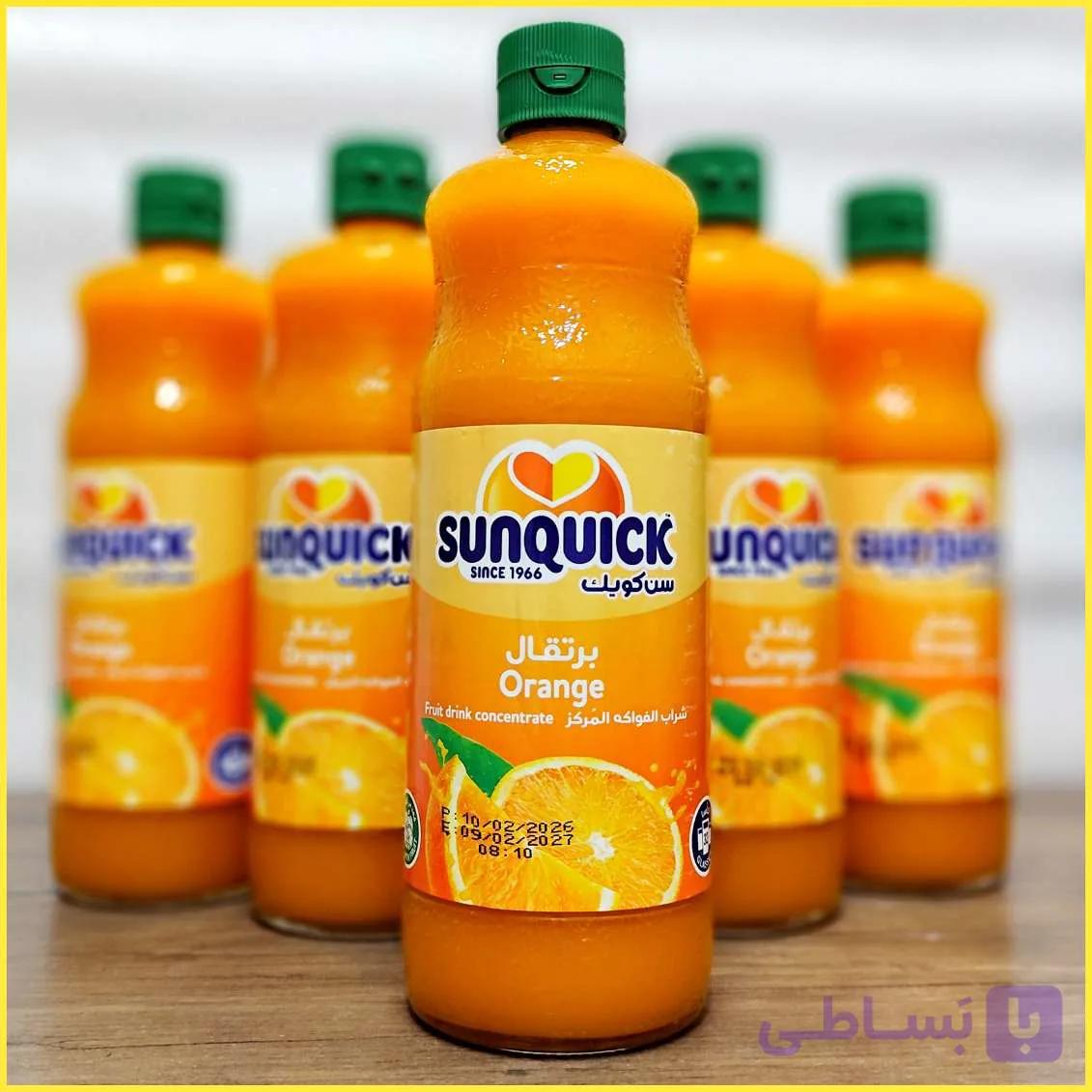 سانکوییک پرتقال ۸۴۰ میلی لیتر | Sunquick Orange Fruit Drink Concentrate ۲۵٪ آبمیوه واقعی — تصویر 1
