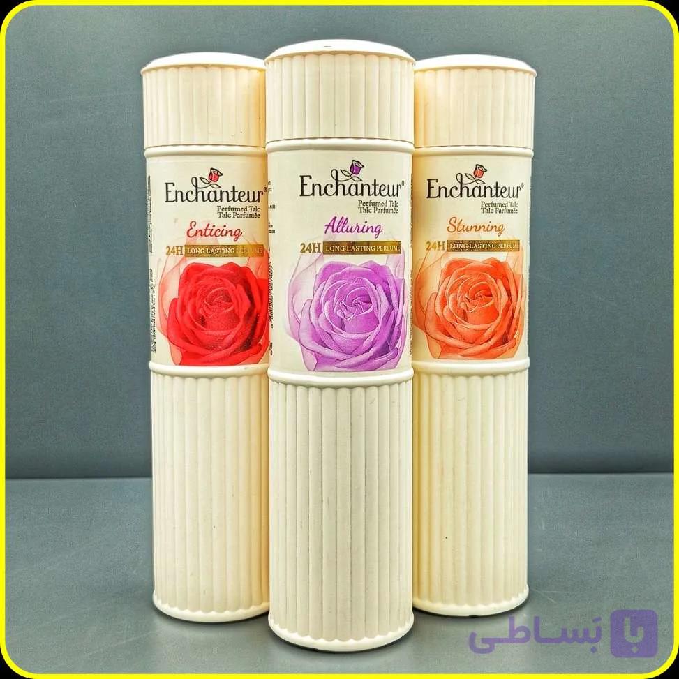 پودر تالک عطری انچنتر Enchanteur Perfumed Talc 200g با ماندگاری ۲۴ ساعته — تصویر 1
