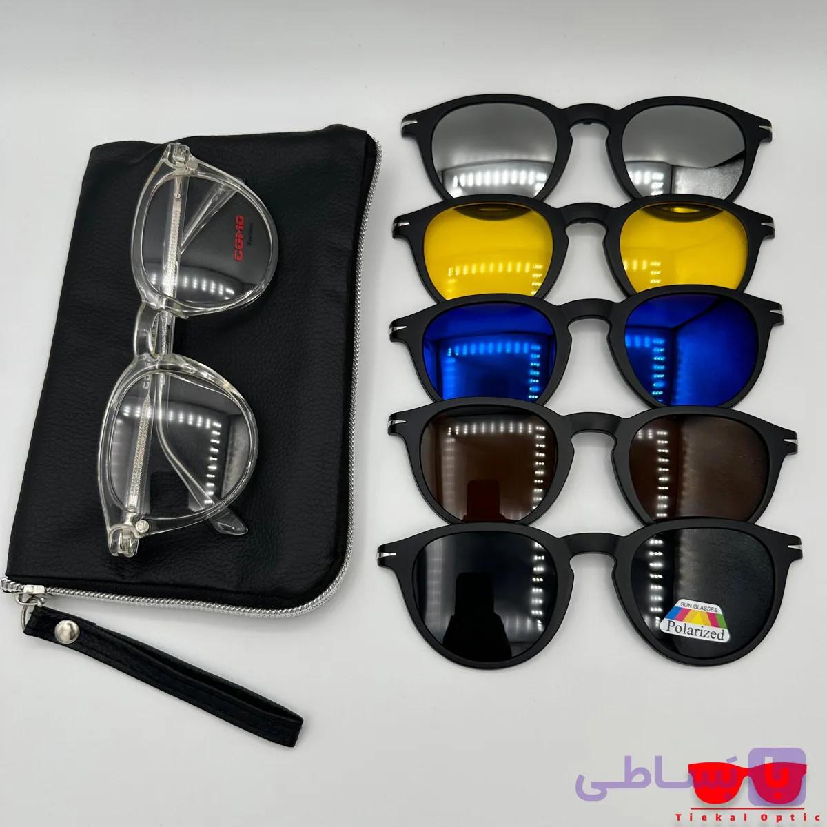 عینک کاوردار طبی 5کاوره TR1203 برند COMO — تصویر 1