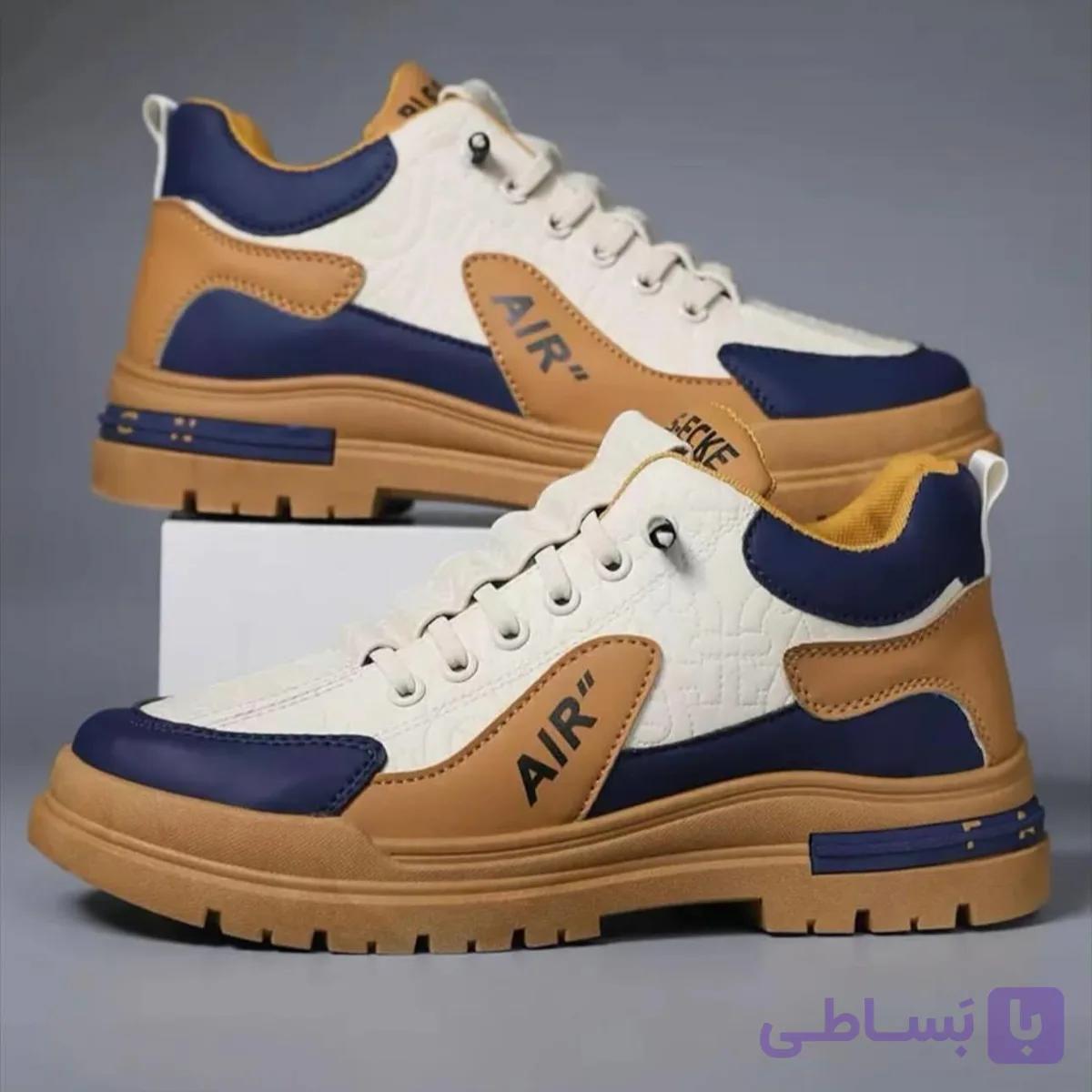 کتونی لژدار طبی مردانه ضد آب مشکی Men’s Waterproof Platform Orthopedic Sneakers Black — تصویر 1