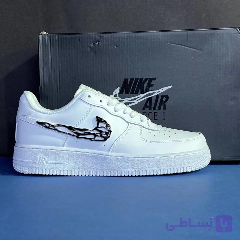 کفش نایک ایر فورس وان مولتن متال سفید استخوانی Nike Air Force 1 Molten Metal White Bone — تصویر 1