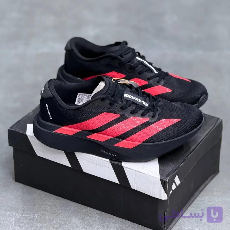کفش آدیداس آدیزیرو ایو اس ال مرسدس بنز مشکی قرمز Adidas Adizero Evo SL Mercedes Benz Black Red — تصویر 1