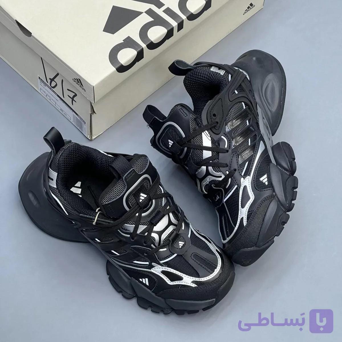 کفش آدیداس رانر دیلاکس مشکی سفید Adidas Runner Deluxe Black White — تصویر 1