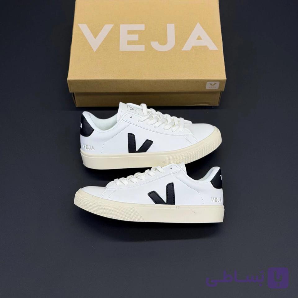 کفش وجا کامپو سفید مشکی Veja Campo White Black — تصویر 1