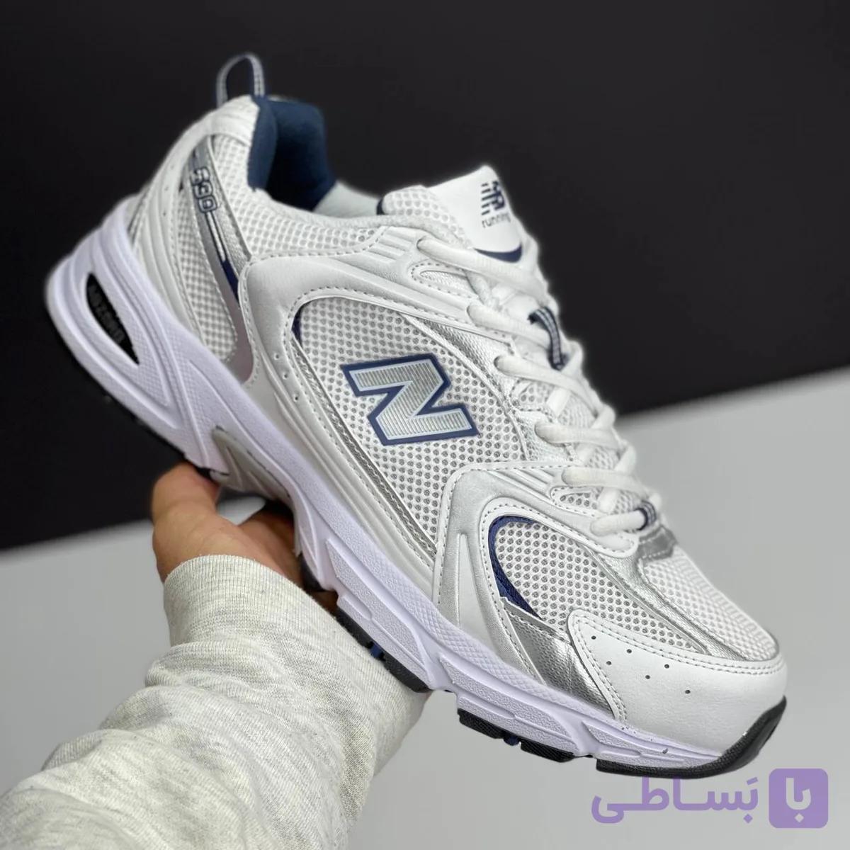 نیو بالانس 530 سفید سورمه‌ای New Balance 530 White Navy — تصویر 1