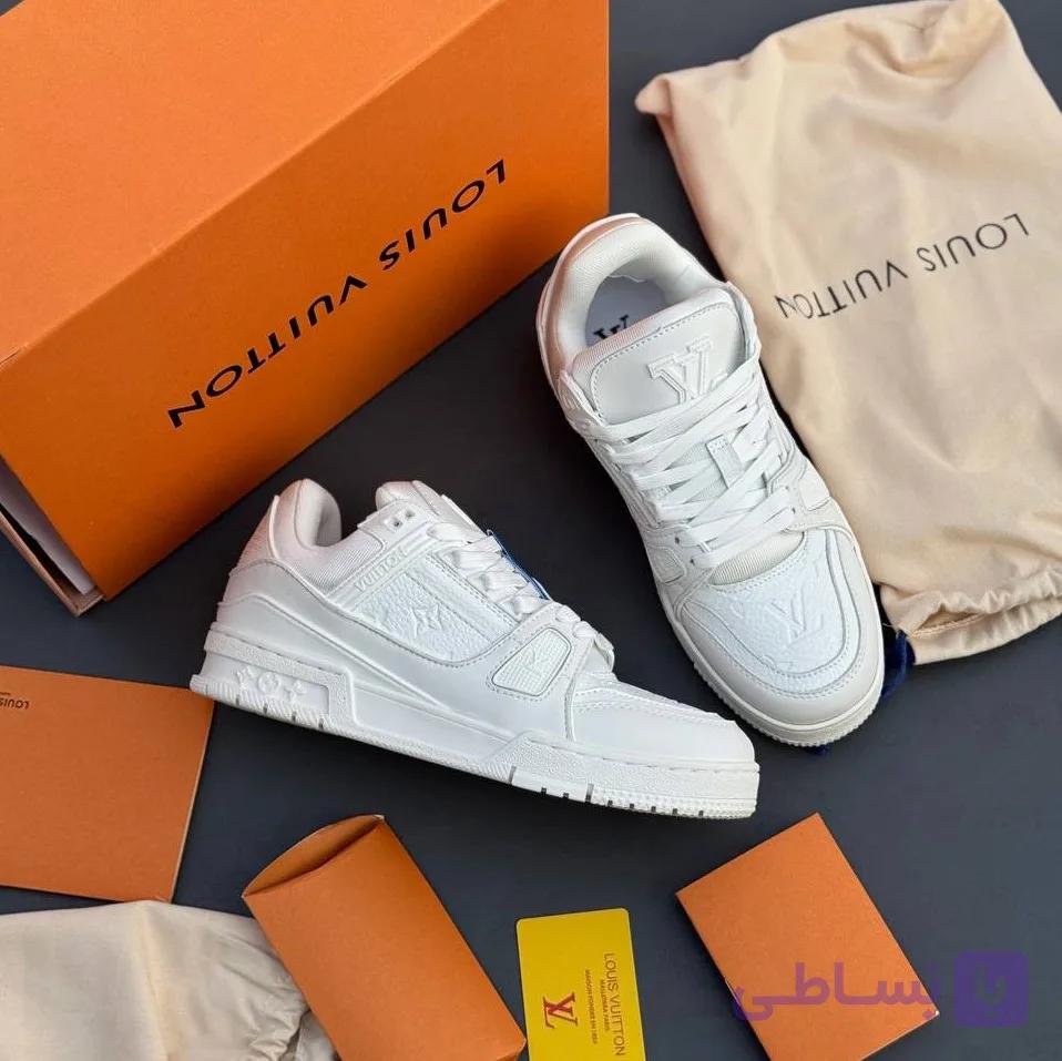 کفش لویی ویتون ترینر سوپر مستر تمام سفید Louis Vuitton Trainer Super Master Triple White — تصویر 1