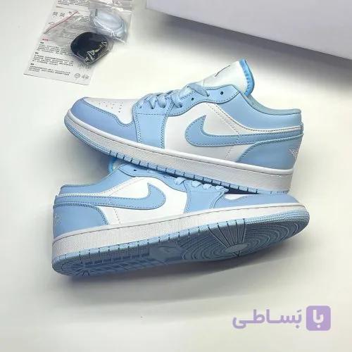 کفش نایک ایر جردن وان لو آیس بلو Nike Air Jordan 1 Low Ice Blue — تصویر 1