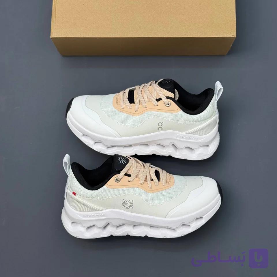 کفش آن رانینگ QC Loewe Cloudtilt سفید کرم On Running QC Loewe Cloudtilt White Cream — تصویر 1