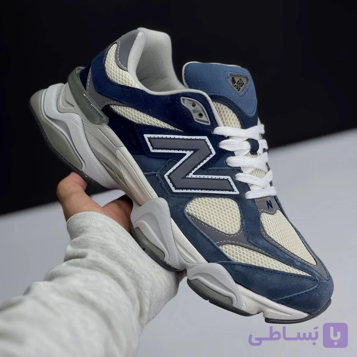 کتونی نیوبالانس ۹۰۶۰ کرم سورمه‌ای New Balance 9060 Cream Navy — تصویر 1