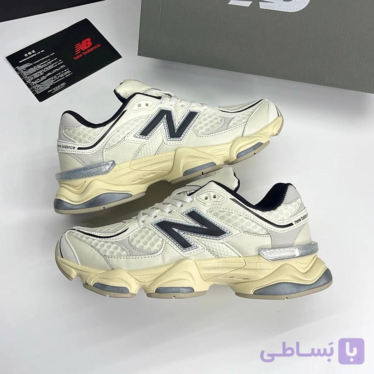 کتونی نیوبالانس ۹۰۶۰ کرم مشکی New Balance 9060 Cream Black — تصویر 1