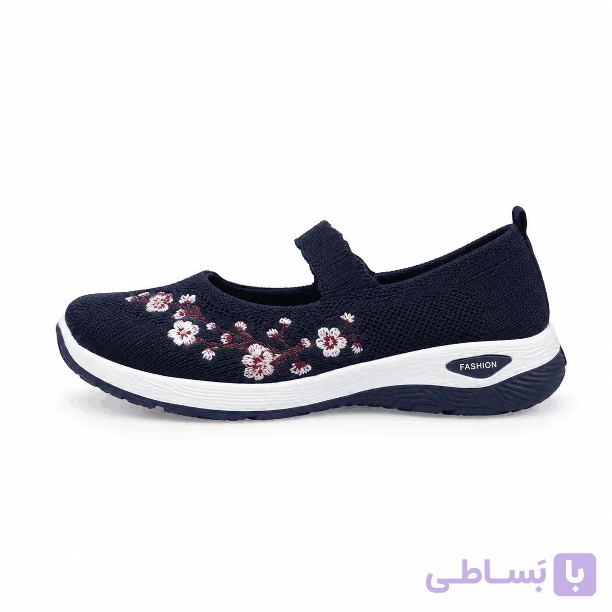 صندل جلو بسته زنانه طبی سرمه‌ای — تصویر 1