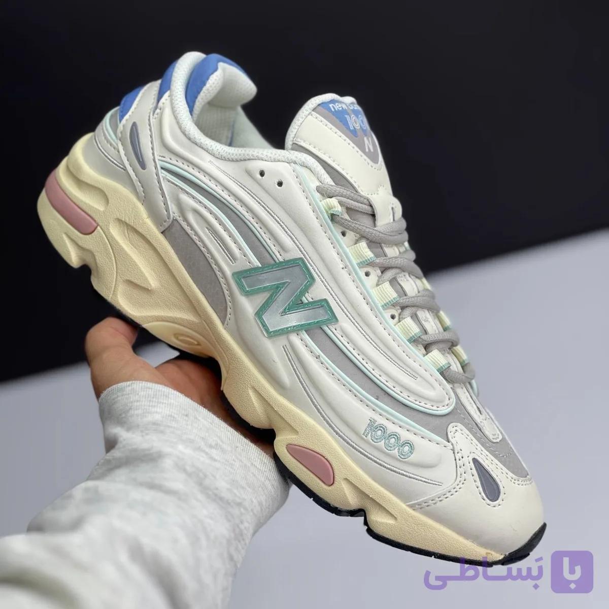کفش نیو بالانس ۱۰۰۰ طوسی کرم New Balance 1000 Grey Cream — تصویر 1