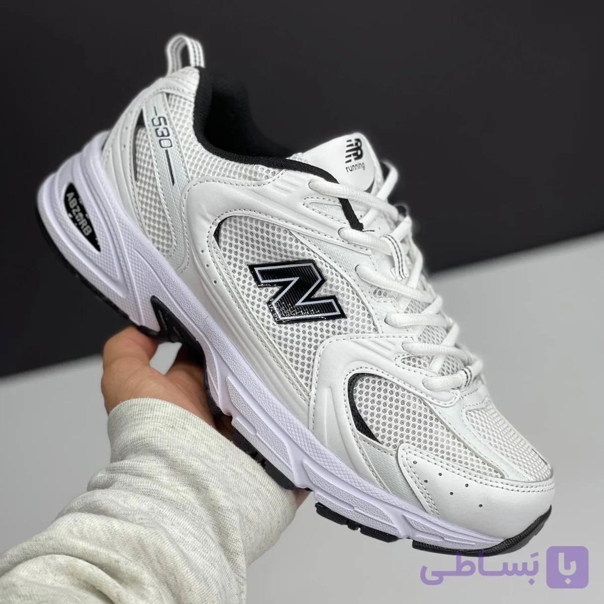 نیو بالانس 530 سفید مشکی New Balance 530 White Black — تصویر 1