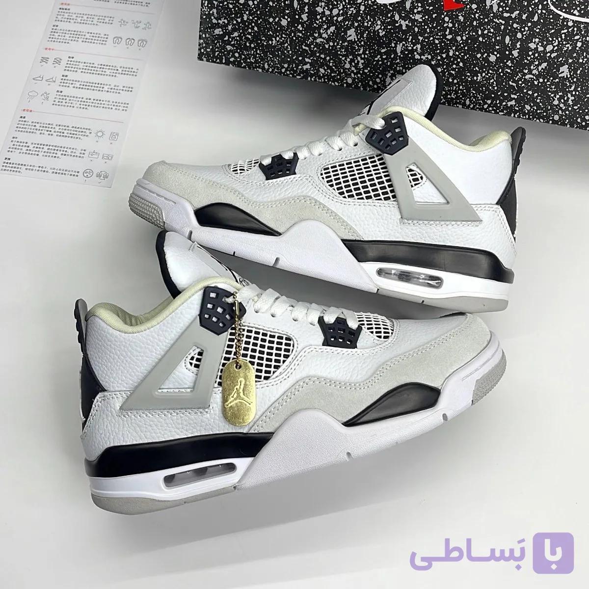 کفش نایک ایر جردن فور رترو میلیتاری بلک Nike Air Jordan 4 Retro Military Black — تصویر 1