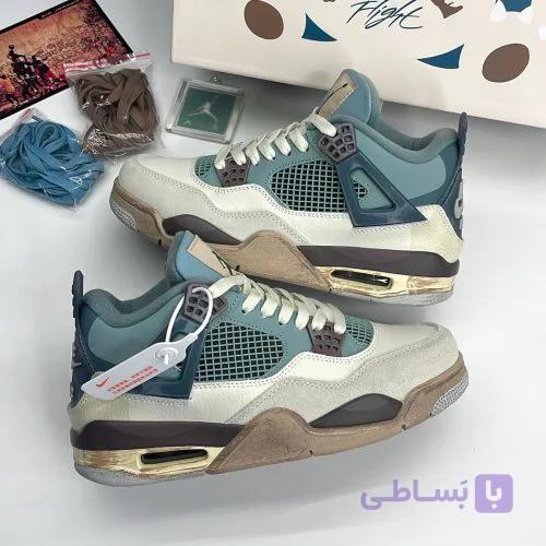 کفش نایک ایر جردن فور رترو اسنورلکس کاستوم ( مسترکوالتی ) Jordan 4 Retro Snorlax Custom — تصویر 1