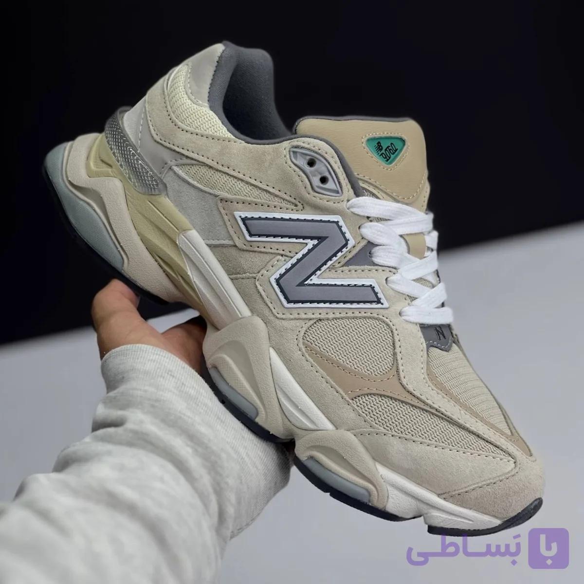 کتونی نیوبالانس ۹۰۶۰ کرم آبی New Balance 9060 Cream Blue — تصویر 1