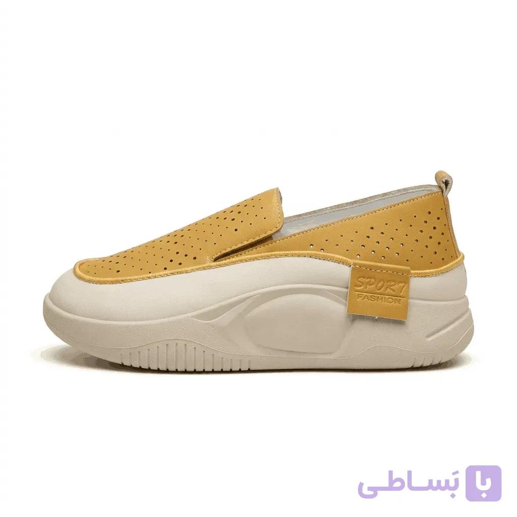 کفش طبی زنانه لژدار خردلی — تصویر 1