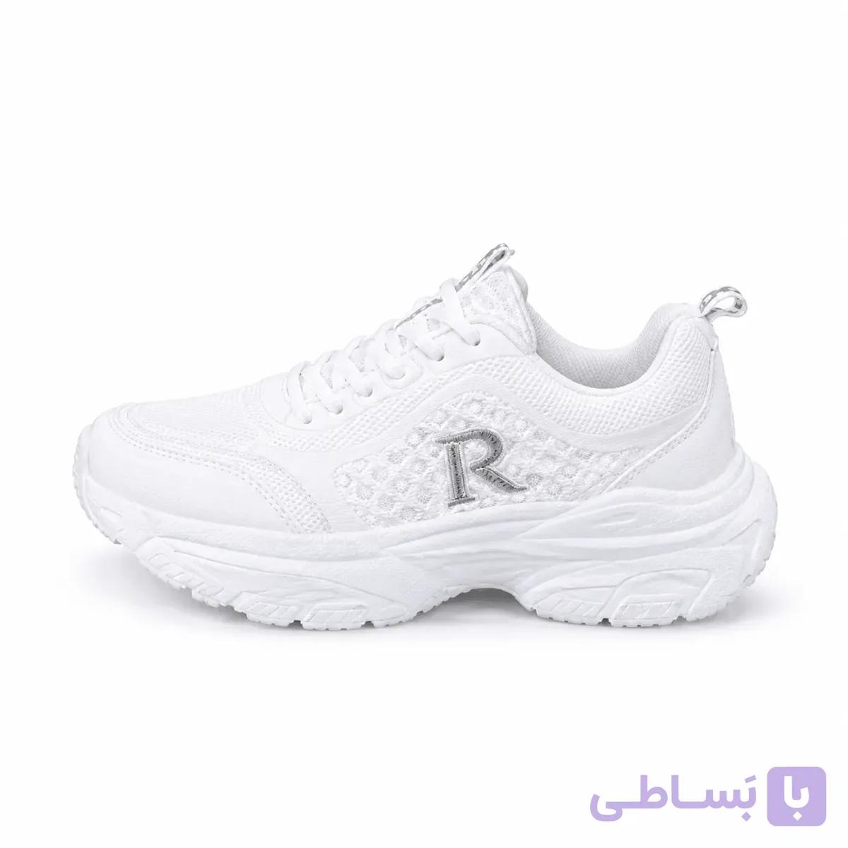 کفش سفید لژدار زنانه طرح آر — تصویر 1