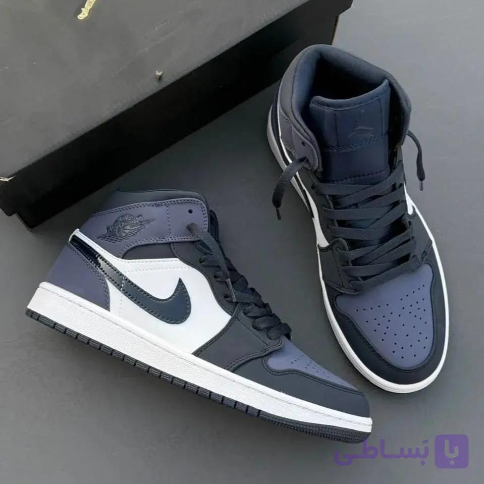 کفش نایک ایر جردن وان ساقدار مید ابسیدین سندد بنفش Nike Air Jordan 1 Mid Obsidian Sanded Purple — تصویر 1