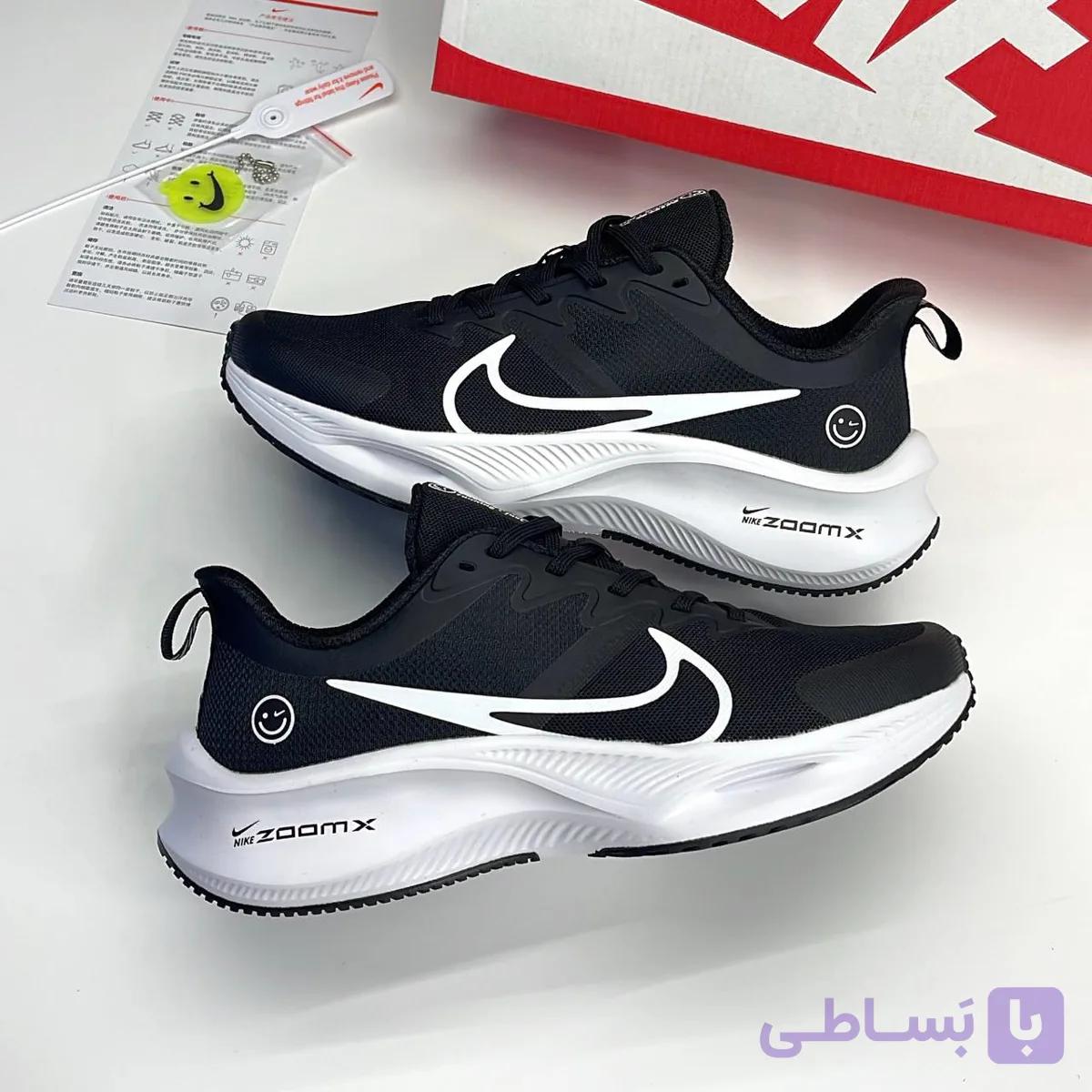 کتونی نایک زوم ایکس طرح لبخند مشکی سفید Nike ZoomX Smile Black White — تصویر 1
