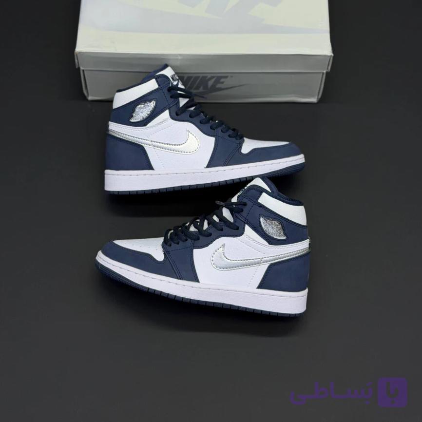کفش نایک ایر جردن وان ساقدار رترو سرمه‌ای Nike Air Jordan 1 Retro High Navy — تصویر 1