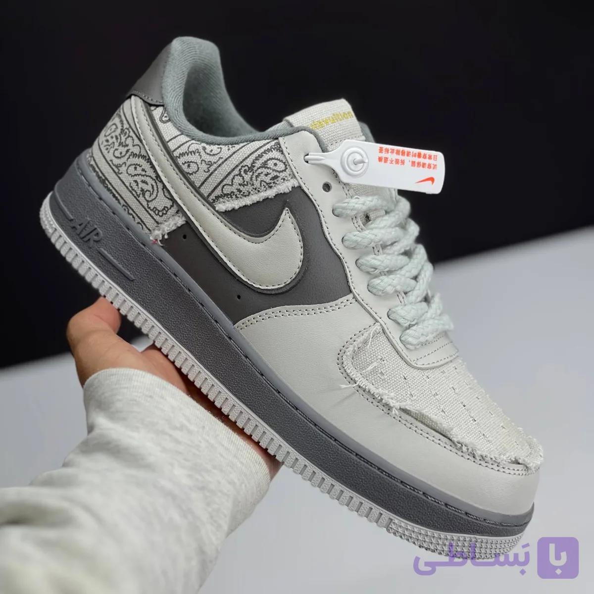 نایک ایر فورس وان بیگ بنگ طوسی Nike Air Force 1 Big Bang Grey — تصویر 1